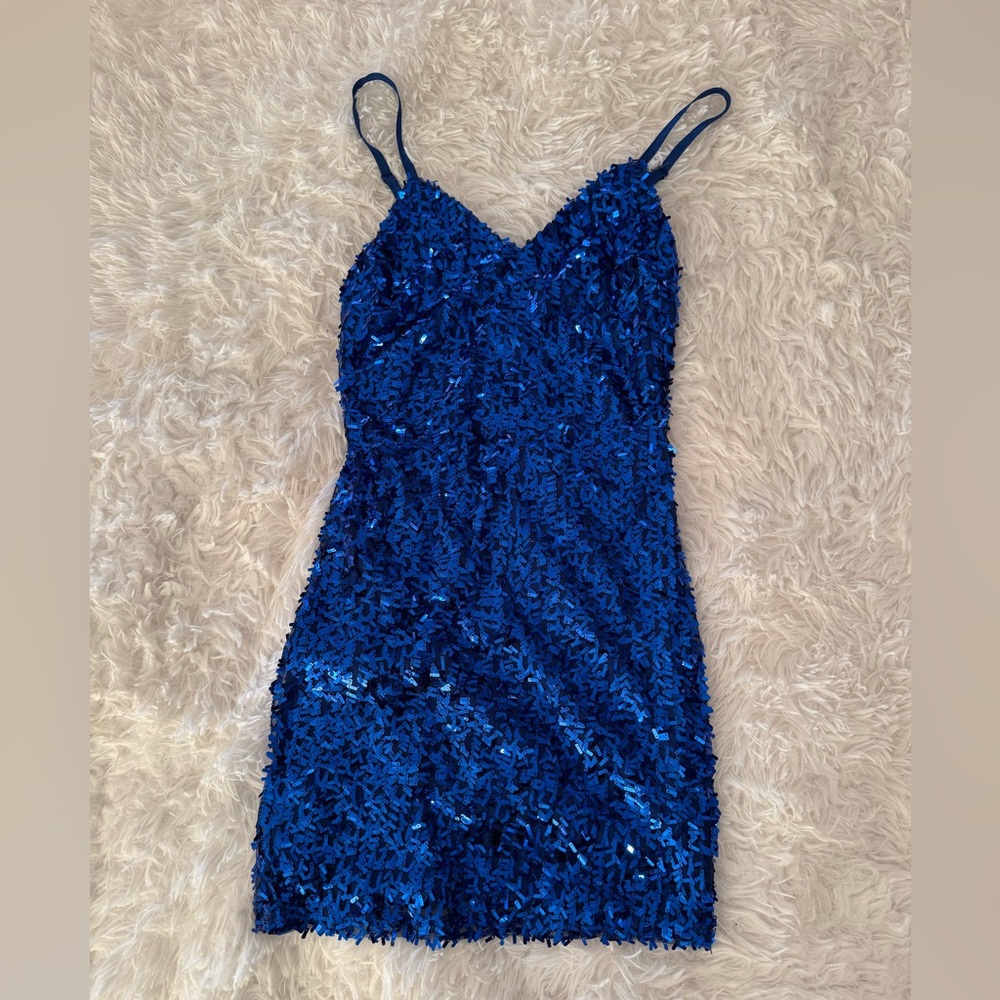 Charlotte Russe Royal Blue Sequin Mini Dress